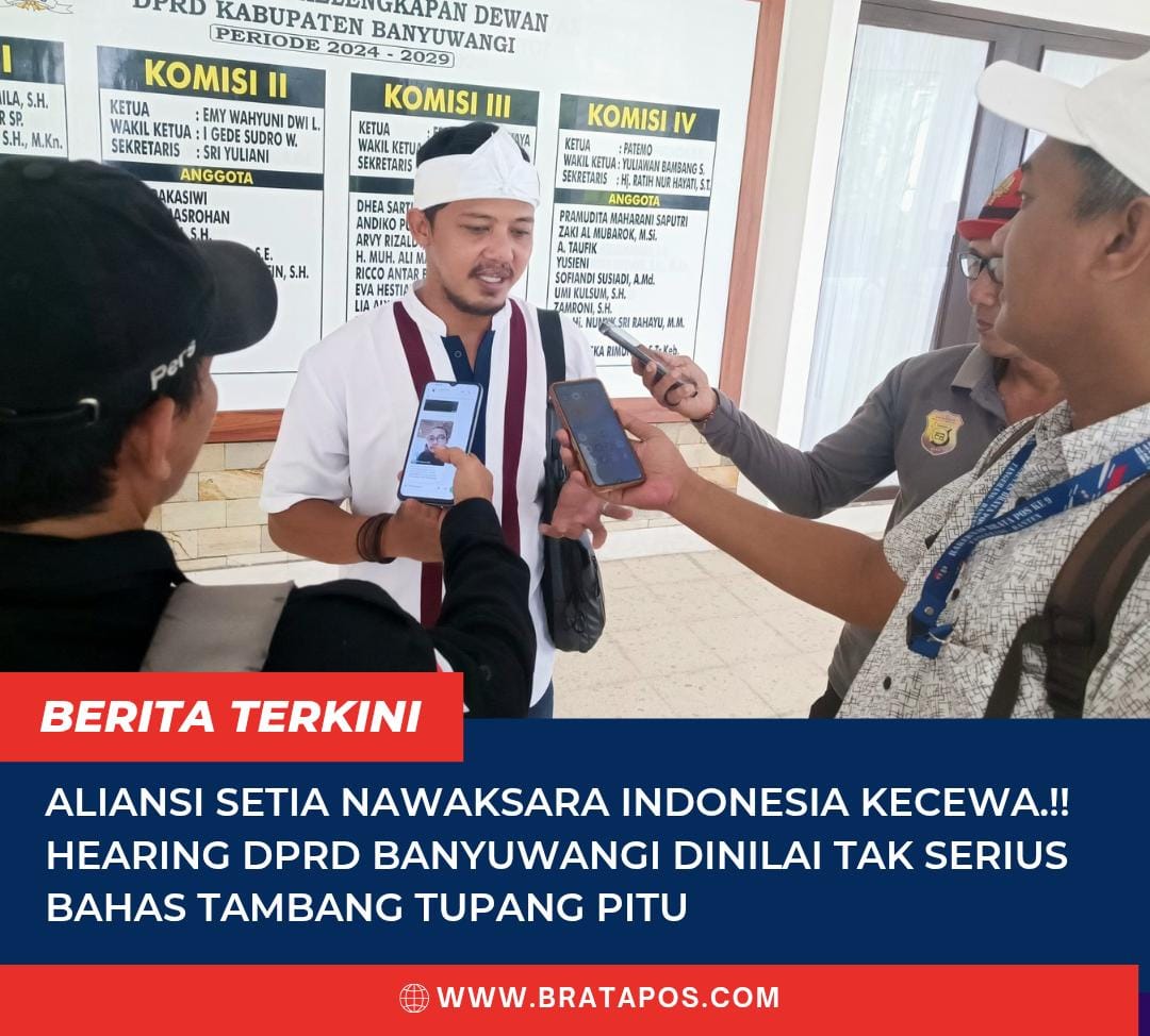 Aliansi Setia Nawaksara Indonesia Kecewa.!! Hearing DPRD Banyuwangi Dinilai Tak Serius Bahas Tambang Tupang Pitu
