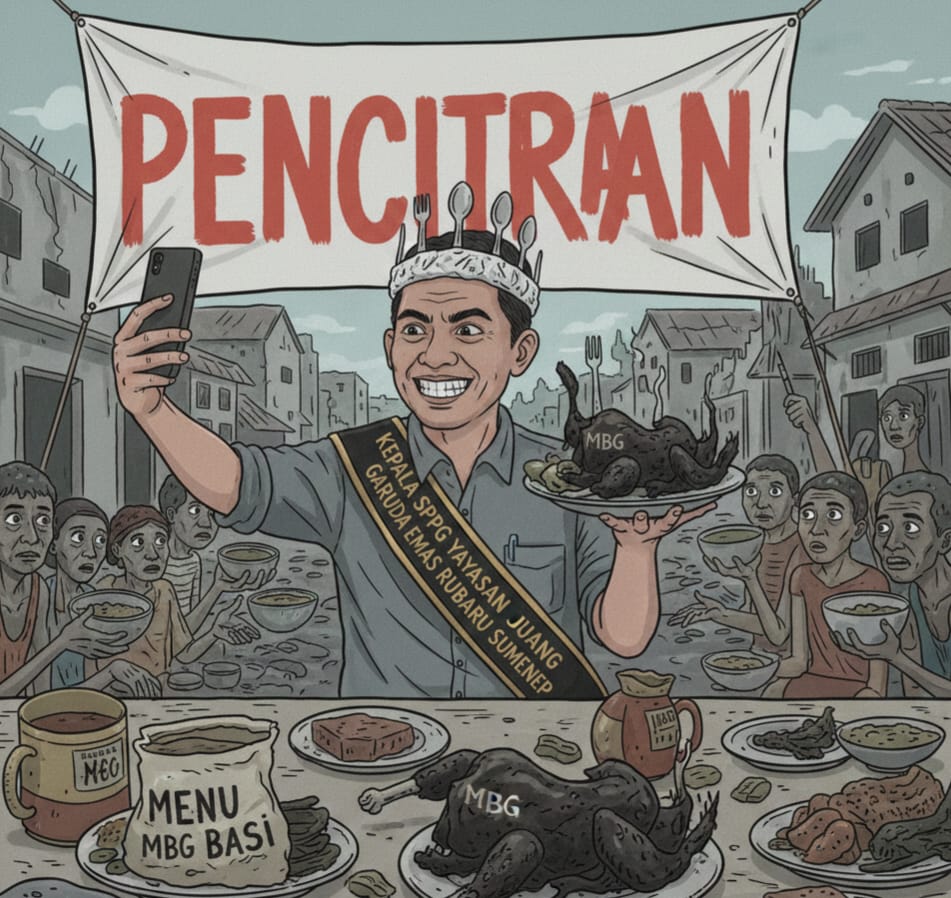 Aneh, Sajikan Menu MBG Basi, Kepala SPPG Yayasan Rumah Juang Garuda Emas Rubaru Sumenep Malah Pencitraan