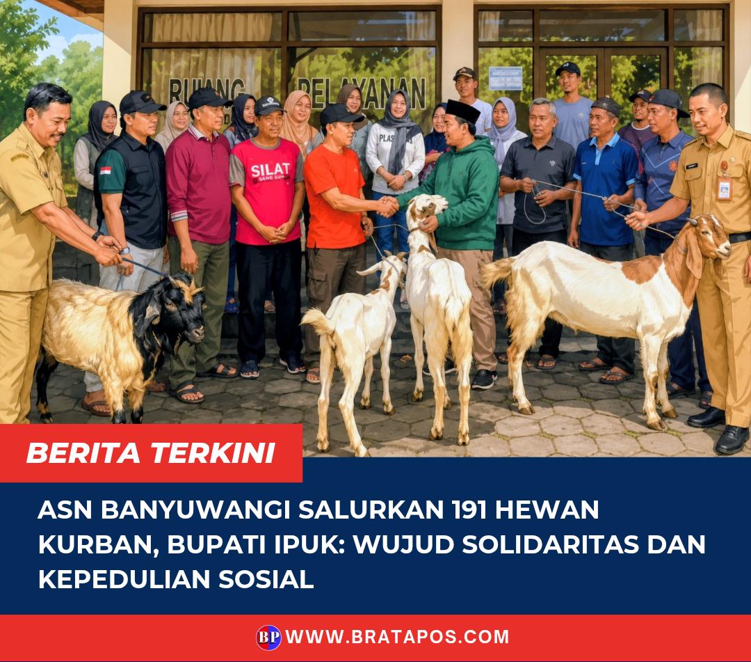 ASN Banyuwangi Salurkan 191 Hewan Kurban, Bupati Ipuk: Wujud Solidaritas dan Kepedulian Sosial