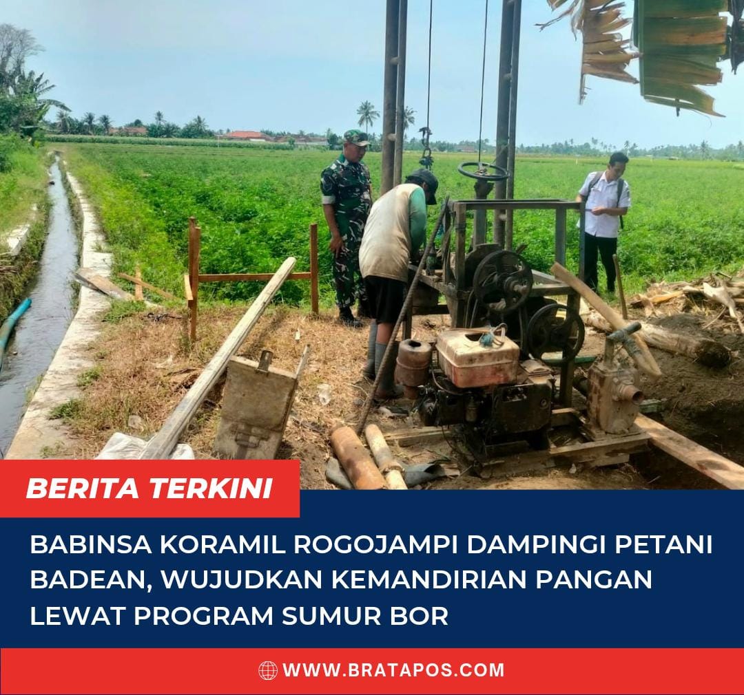 Babinsa Koramil Rogojampi Dampingi Petani Badean, Wujudkan Kemandirian Pangan Lewat Program Sumur Bor