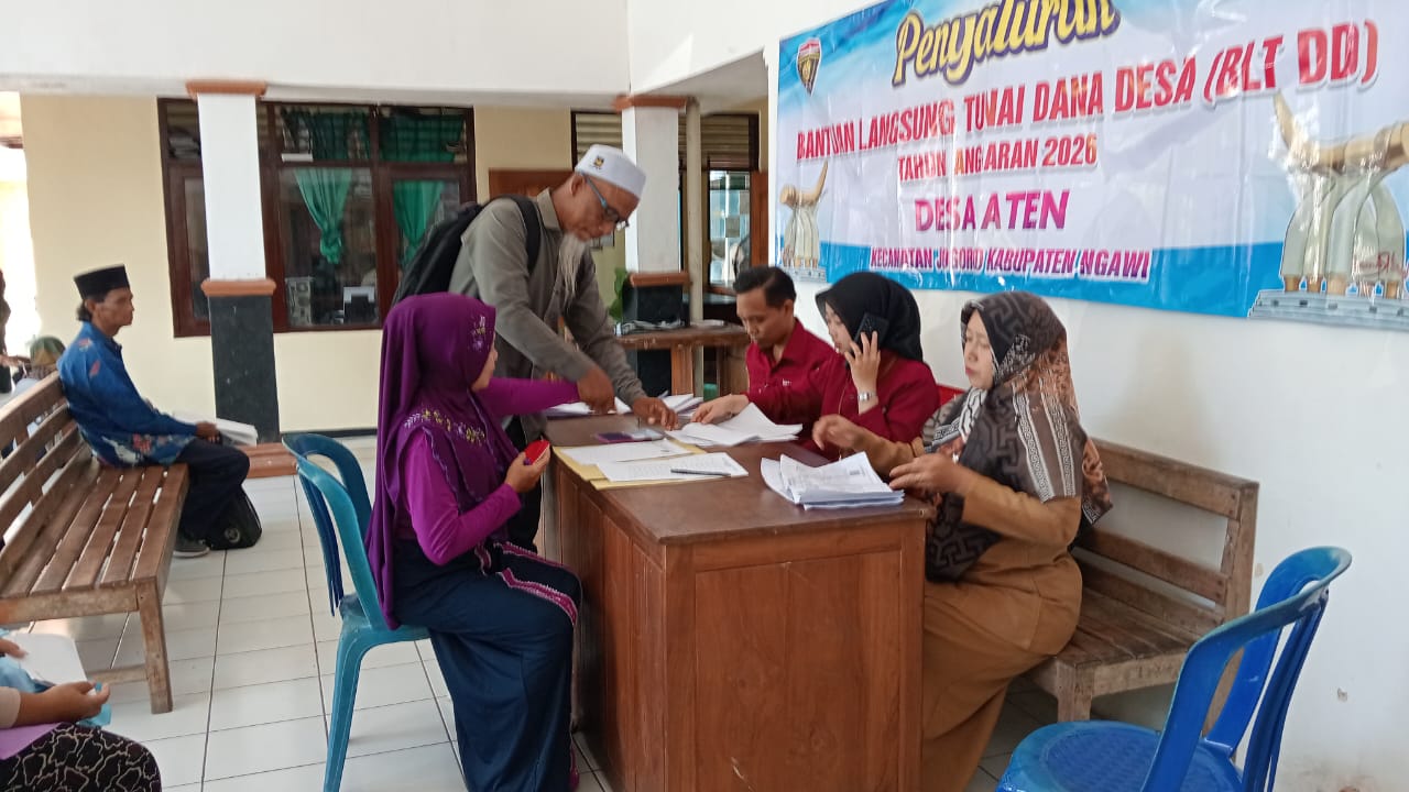 Bantuan Langsung Tunai Dana Desa Triwulan Pertama Pemerintah Desa Jaten Sudah Tersalurkan