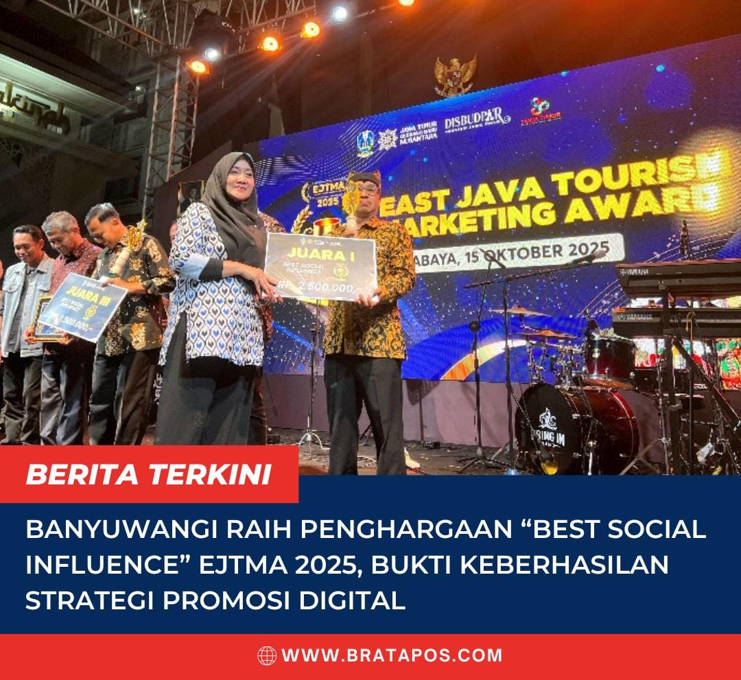 Banyuwangi Raih Penghargaan “Best Social Influence” EJTMA 2025, Bukti Keberhasilan Strategi Promosi Digital