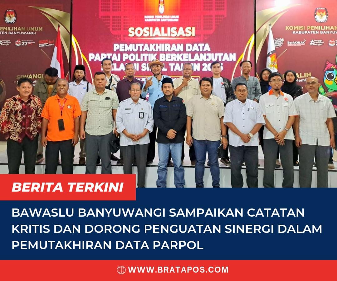 Bawaslu Banyuwangi Sampaikan Catatan Kritis dan Dorong Penguatan Sinergi dalam Pemutakhiran Data Parpol