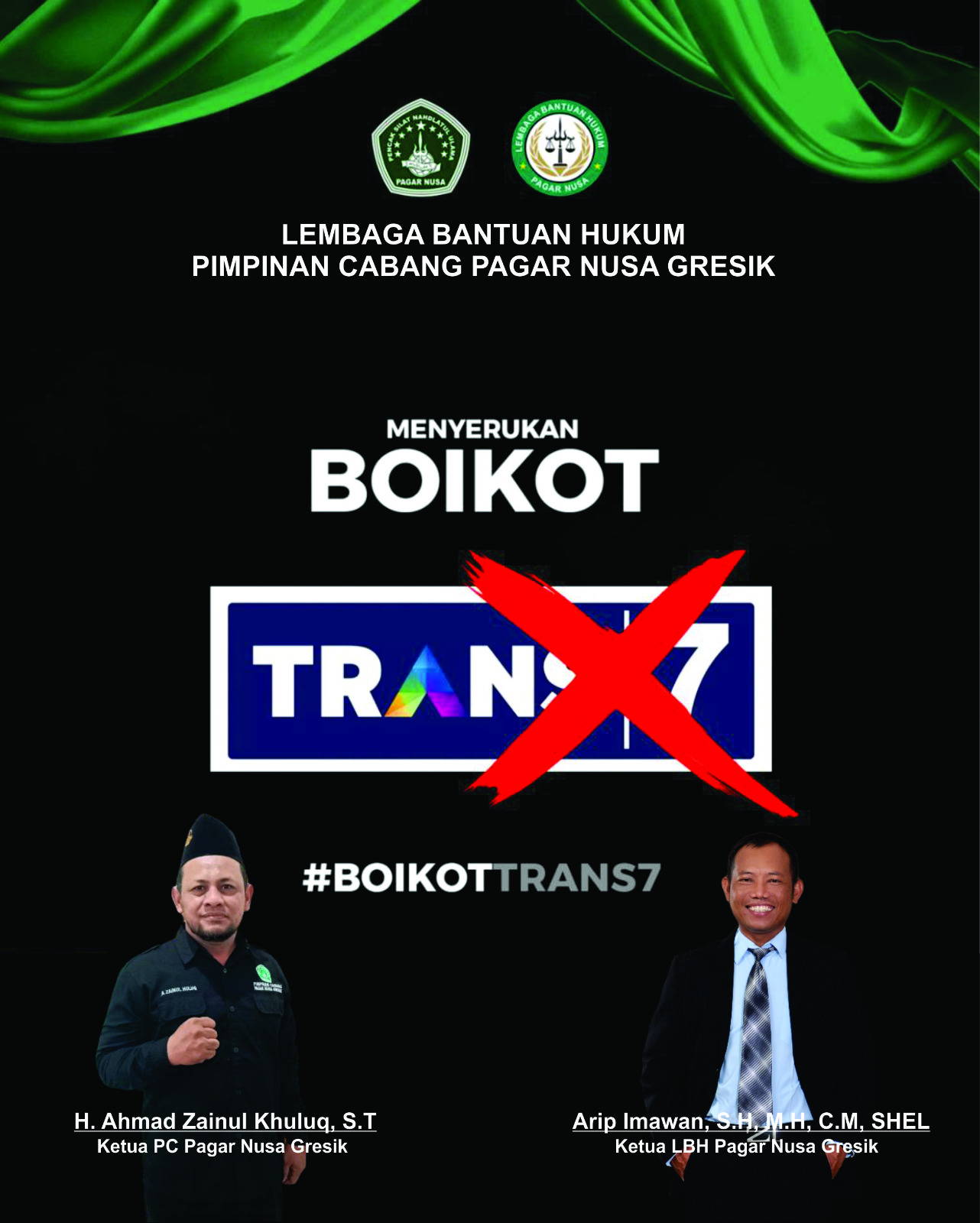 Boikot TRANS7, LBH Pagar Nusa Tempuh Jalur Hukum