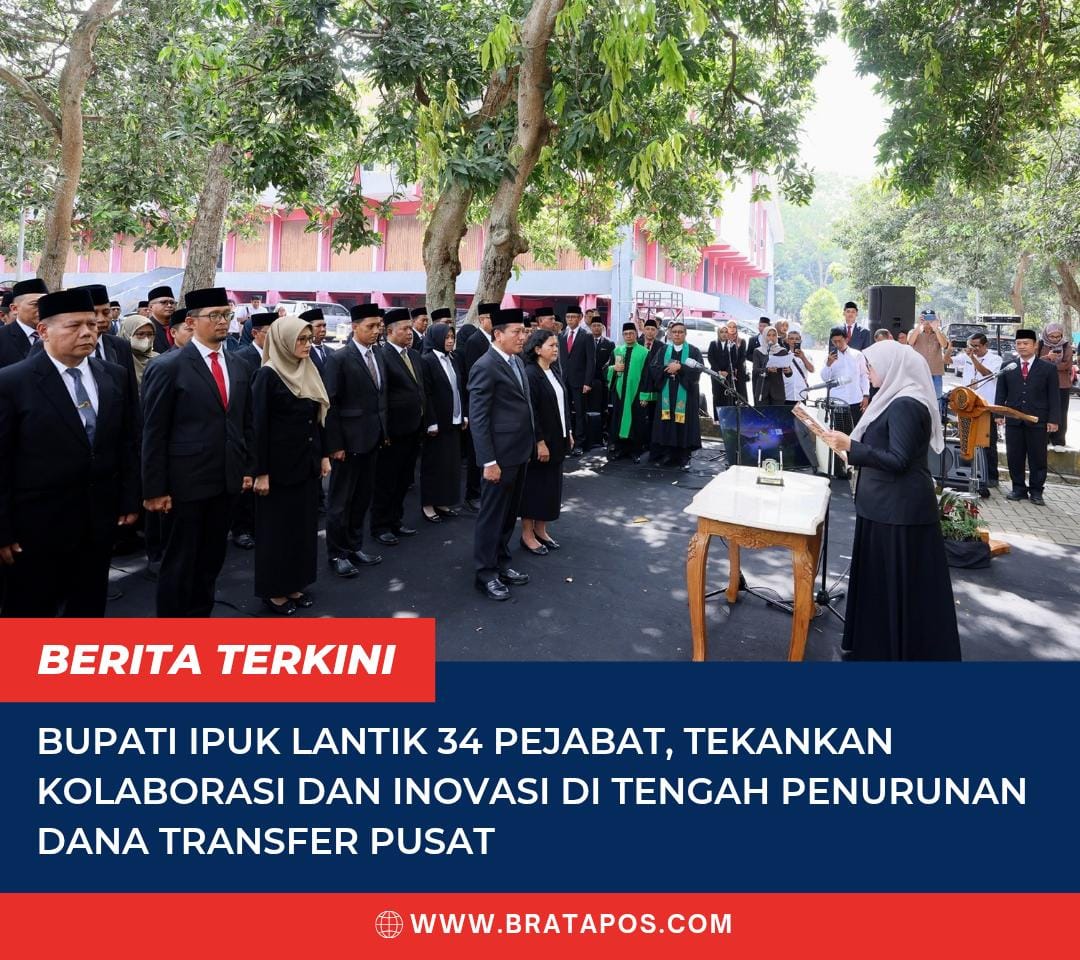 Bupati Ipuk Lantik 34 Pejabat, Tekankan Kolaborasi dan Inovasi di Tengah Penurunan Dana Transfer Pusat
