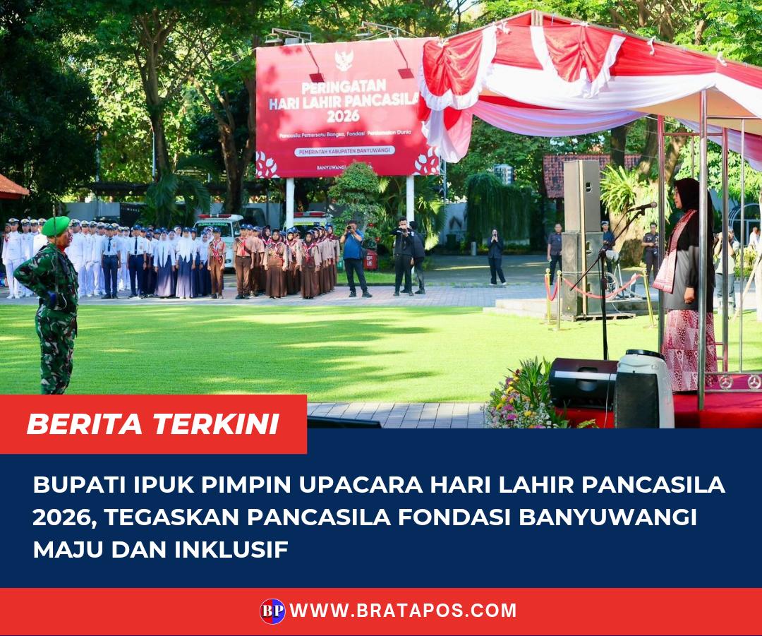 Bupati Ipuk Pimpin Upacara Hari Lahir Pancasila 2026, Tegaskan Pancasila Fondasi Banyuwangi Maju dan Inklusif