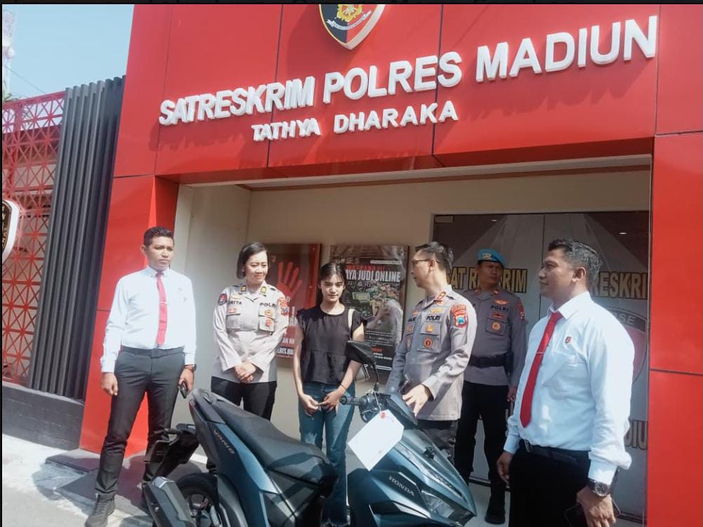 Curi Motor Karyawan Toko Emas di Caruban, Pria Asal Agam Ditangkap Jatanras Polres Madiun