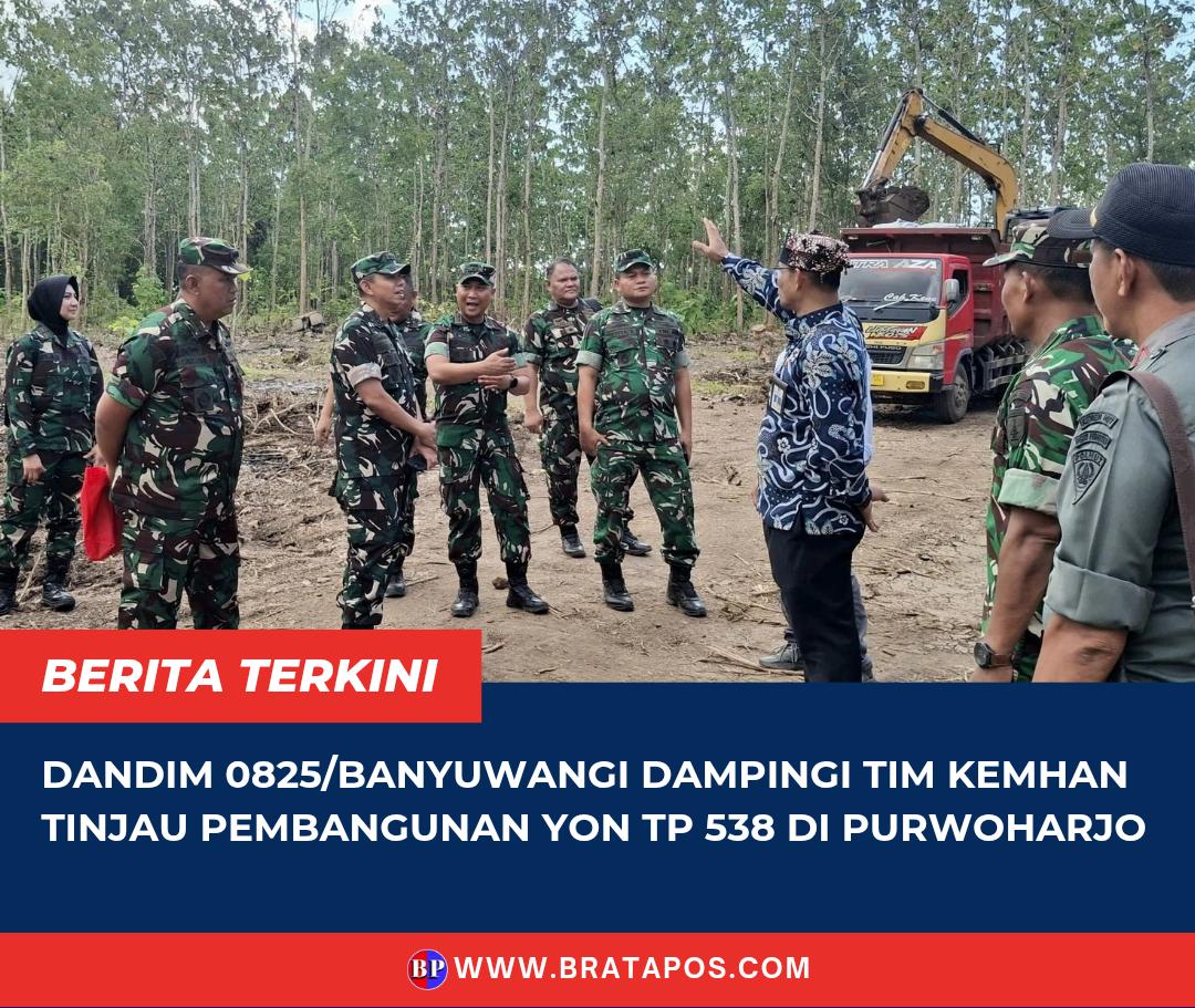 Dandim 0825/Banyuwangi Dampingi Tim Kemhan Tinjau Pembangunan Yon TP 538 di Purwoharjo