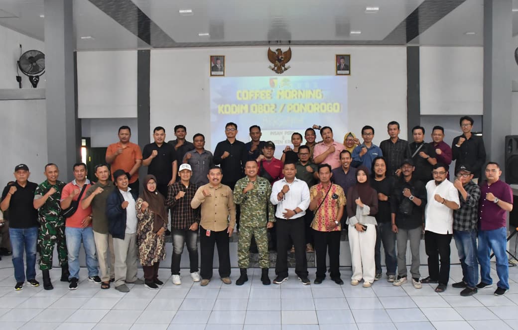 Dandim Ponorogo Ajak Insan Pers dan Konten Kreator Mengawal dan Sukseskan Program Strategis Nasional