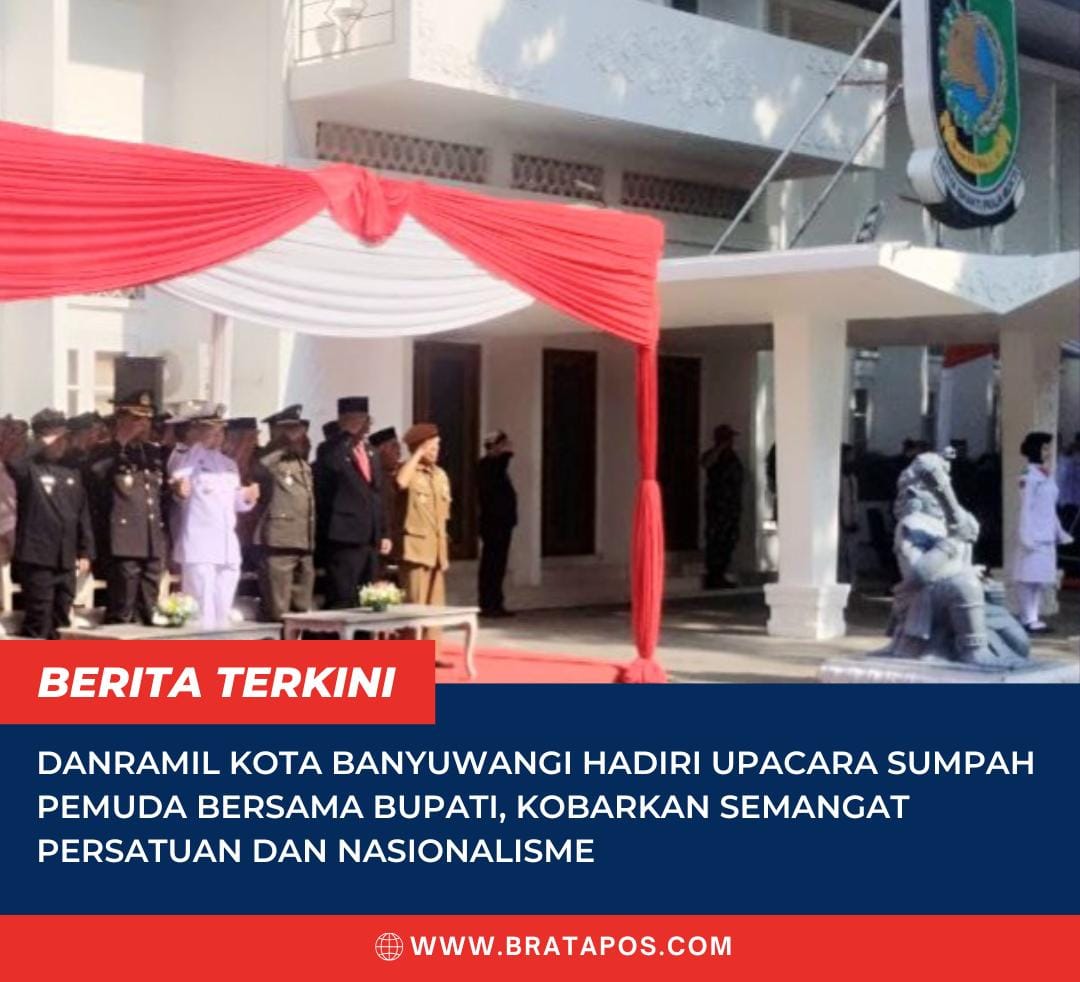 Danramil Kota Banyuwangi Hadiri Upacara Sumpah Pemuda Bersama Bupati, Kobarkan Semangat Persatuan dan Nasionalisme