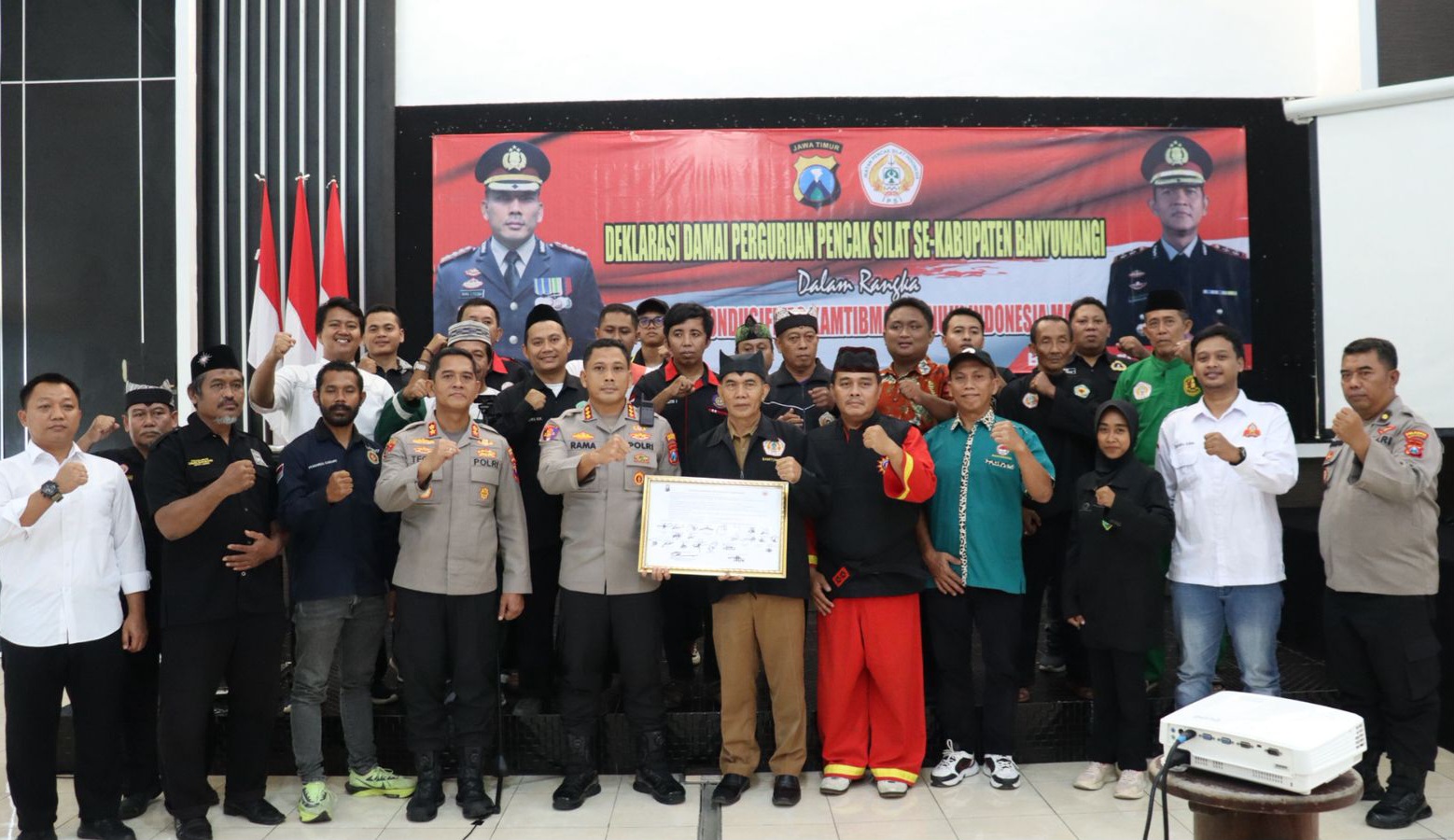Deklarasi Damai Silat Banyuwangi, Sinergi Pesilat dan Polisi Jaga Kondusifitas Daerah