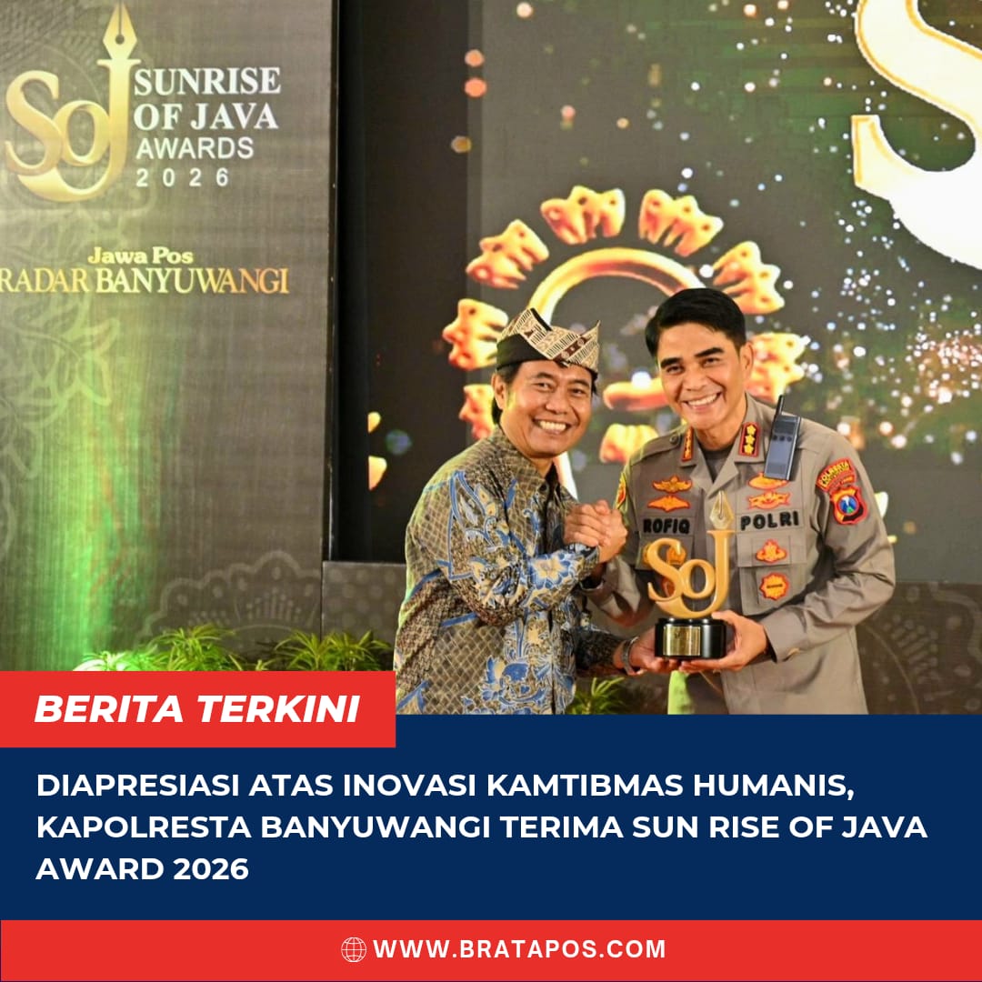 Diapresiasi Atas Inovasi Kamtibmas Humanis, Kapolresta Banyuwangi Terima Sun Rise of Java Award 2026