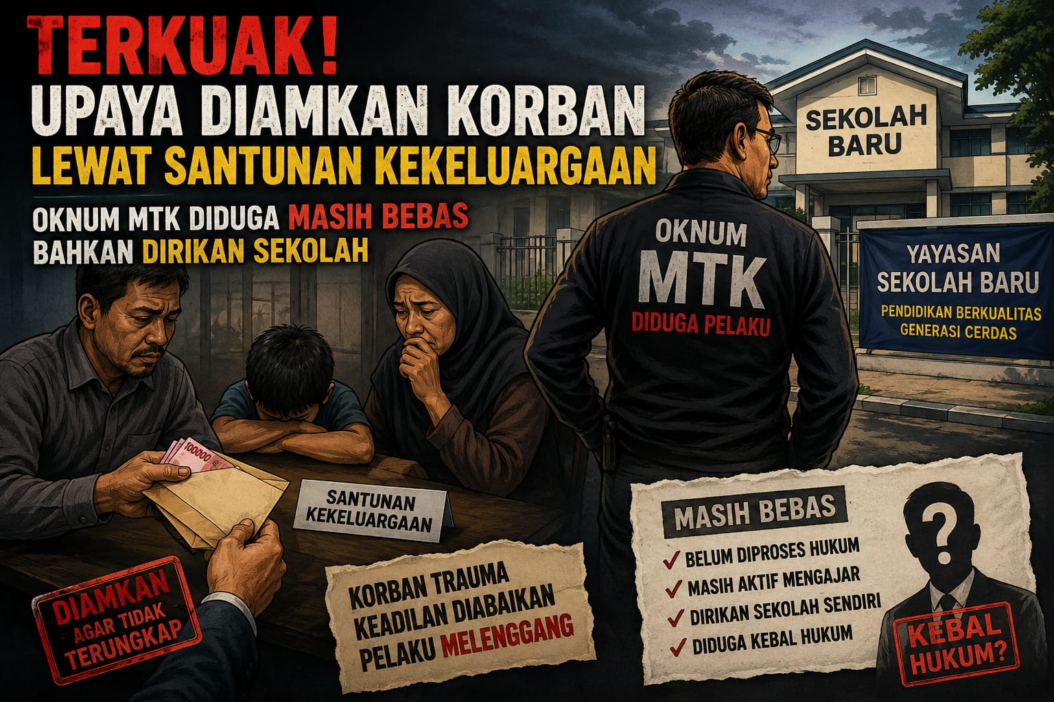 Dibungkus Dengan Santunan Agar Korban Tak Tempuh Jalur Hukum : MTH Masih Bebas Tak Tersentuh Hukum