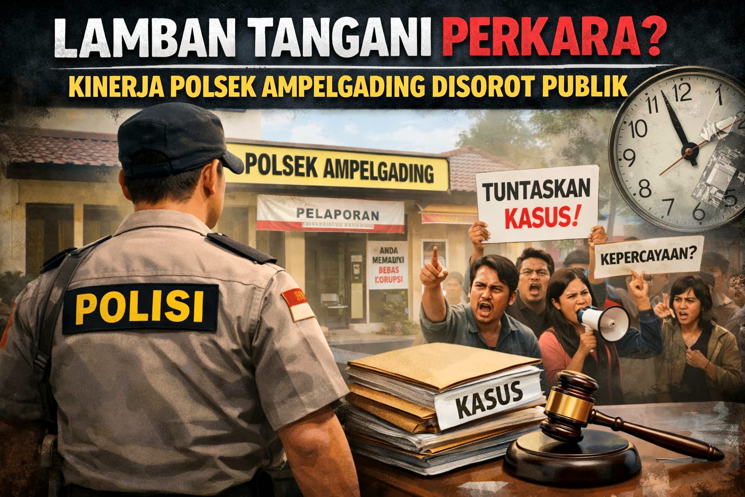 Diduga "Lamban Tangani Perkara", Kinerja Polsek Ampelgading Jadi Sorotan Publik.!!