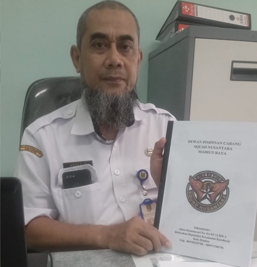 DPC Squad Nusantara Madiun Raya, Resmi Serahkan Berkas Pendataan ke Kesbangpol Kota Madiun