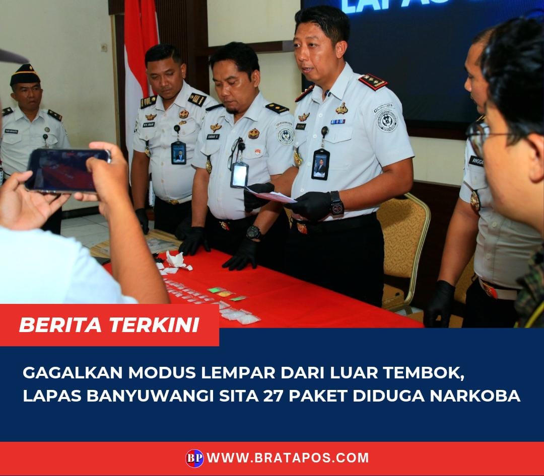 Gagalkan Modus Lempar dari Luar Tembok, Lapas Banyuwangi Sita 27 Paket Diduga Narkoba