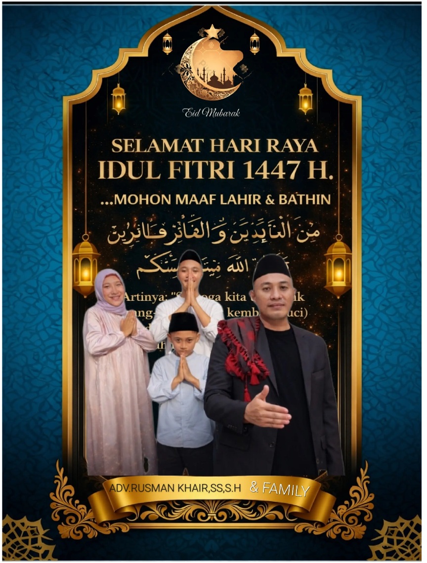 Gema Takbir Menyambut Hari Raya Idul Fitri 1 Syawal 1447 H. Eid Mubarak Minal 'A'idzin Walfa'idzin
