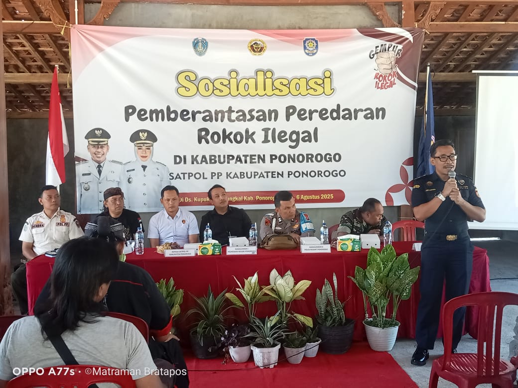 Gempur Peredaran Rokok Ilegal Di Kabupaten Ponorogo, "Rokok Ilegal Sangat Berpengaruh Terhadap Penerimaan Negara"