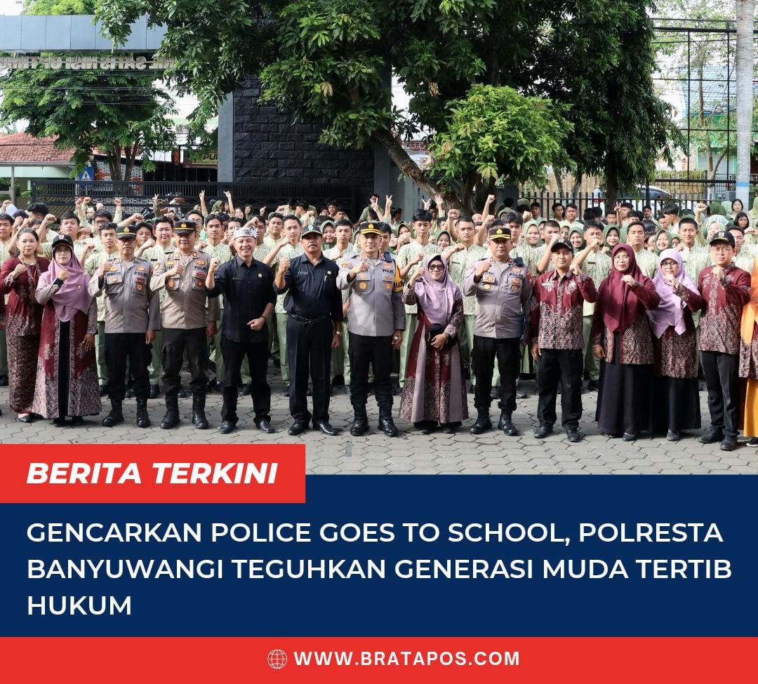 Gencarkan Police Goes to School, Polresta Banyuwangi Teguhkan Generasi Muda Tertib Hukum