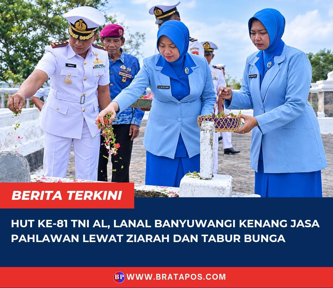 HUT Ke-81 TNI AL, Lanal Banyuwangi Kenang Jasa Pahlawan Lewat Ziarah dan Tabur Bunga