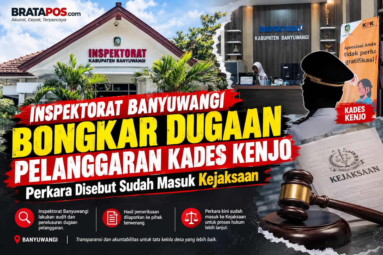 Inspektorat Banyuwangi Bongkar Dugaan Pelanggaran Kades Kenjo, Perkara Disebut Sudah Masuk Kejaksaan