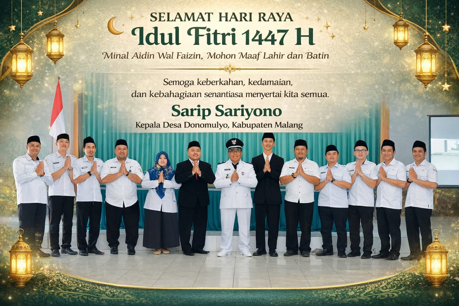 Kades Donomulyo Kabupaten Malang Sampaikan Ucapan Idul Fitri 1447 H