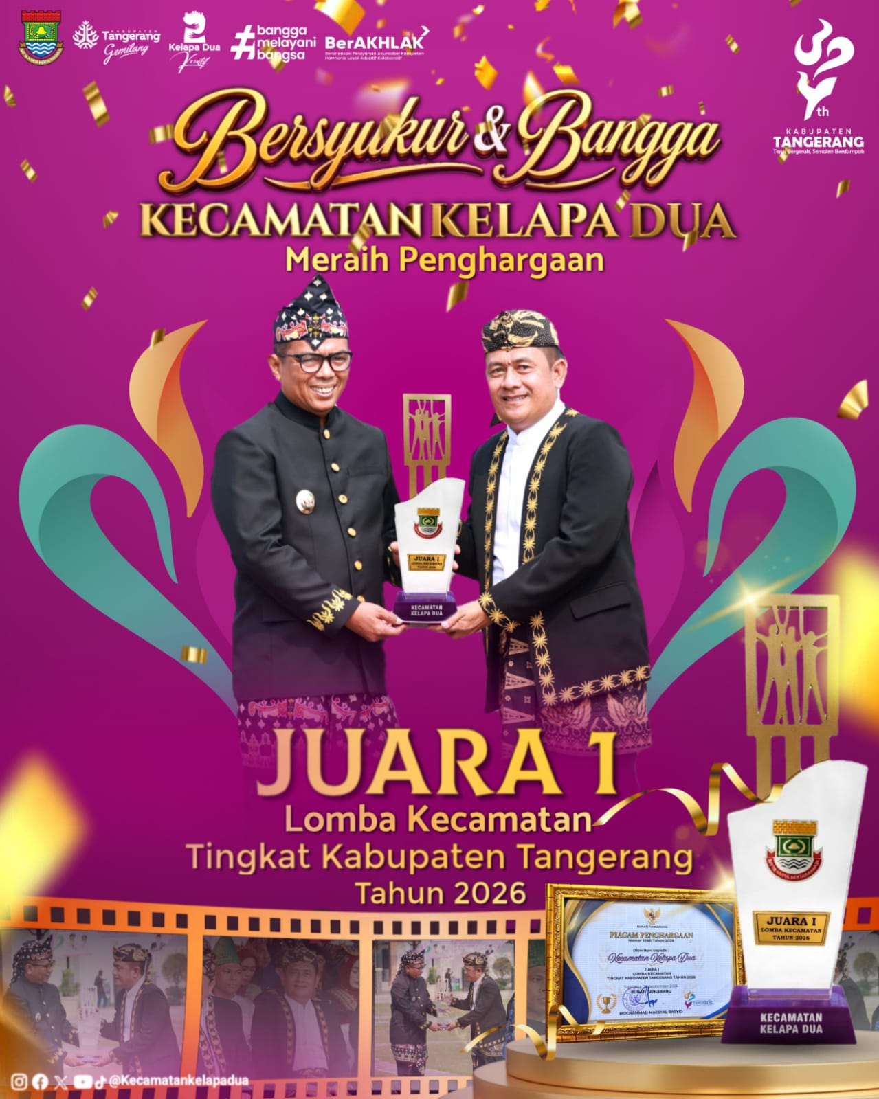 Kado Terindah Kecamatan Kelapa Dua Di Hari Jadi Kabupaten Tangerang Ke 394