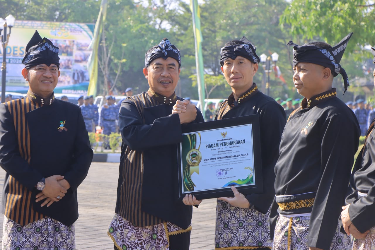 Kapolres Madiun Raih Penghargaan pada Hari Jadi ke-458 Kabupaten Madiun atas Peran Menjaga Kamtibmas