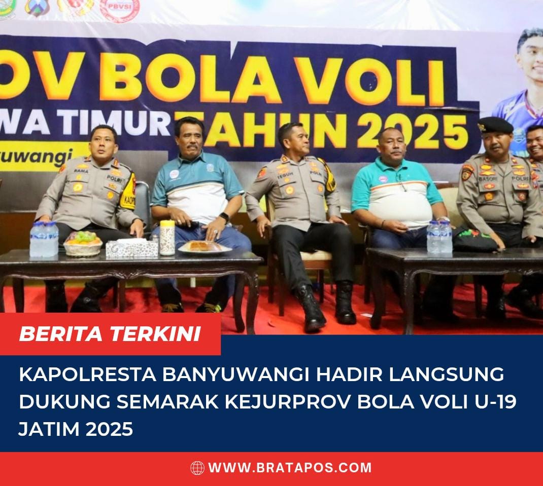 Kapolresta Banyuwangi Hadir Langsung Dukung Semarak Kejurprov Bola Voli U-19 Jatim 2025