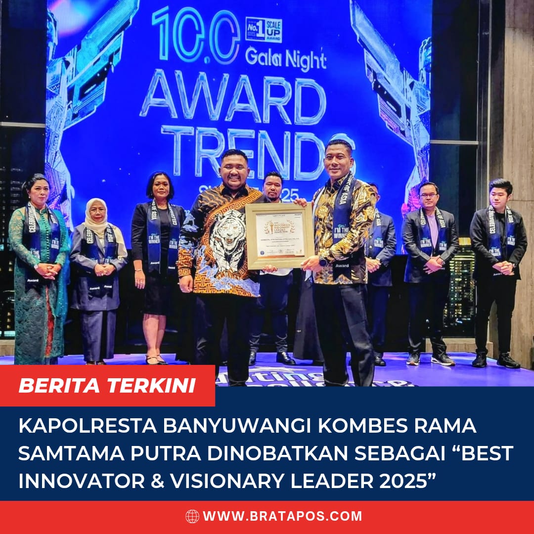 Kapolresta Banyuwangi Kombes Rama Samtama Putra Dinobatkan Sebagai “Best Innovator & Visionary Leader 2025”
