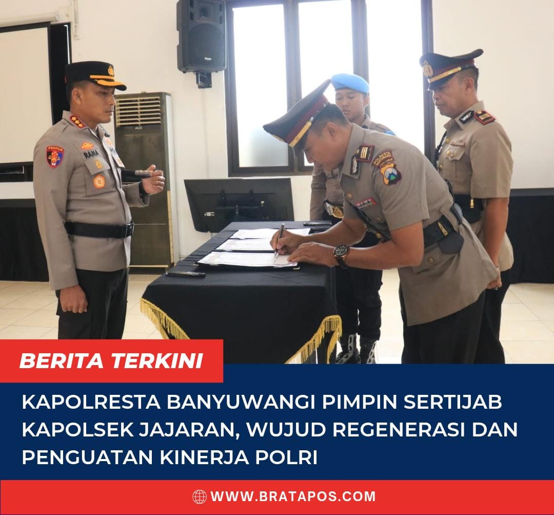 Kapolresta Banyuwangi Pimpin Sertijab Kapolsek Jajaran, Wujud Regenerasi dan Penguatan Kinerja Polri