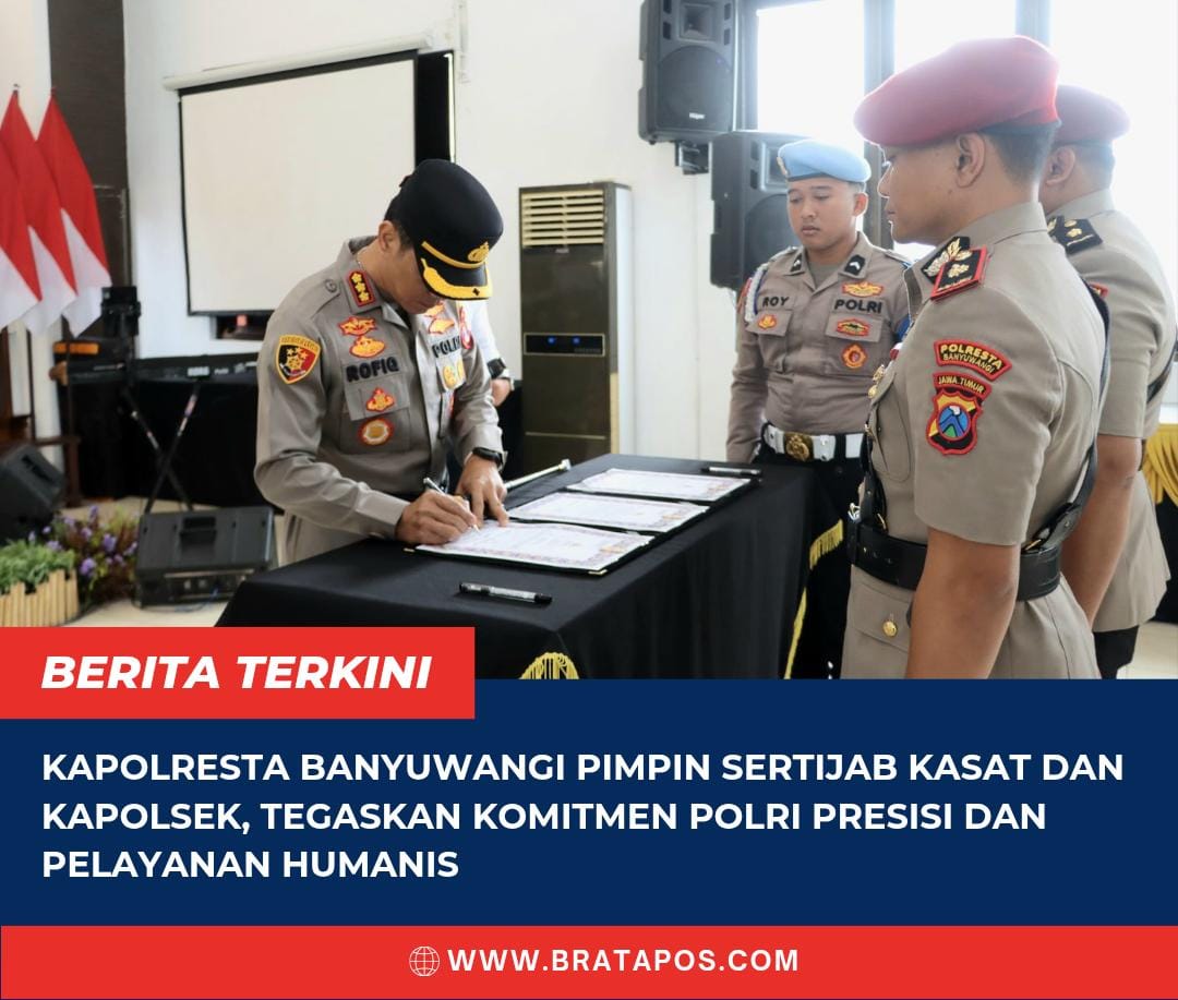 Kapolresta Banyuwangi Pimpin Sertijab Kasat dan Kapolsek, Tegaskan Komitmen Polri Presisi dan Pelayanan Humanis
