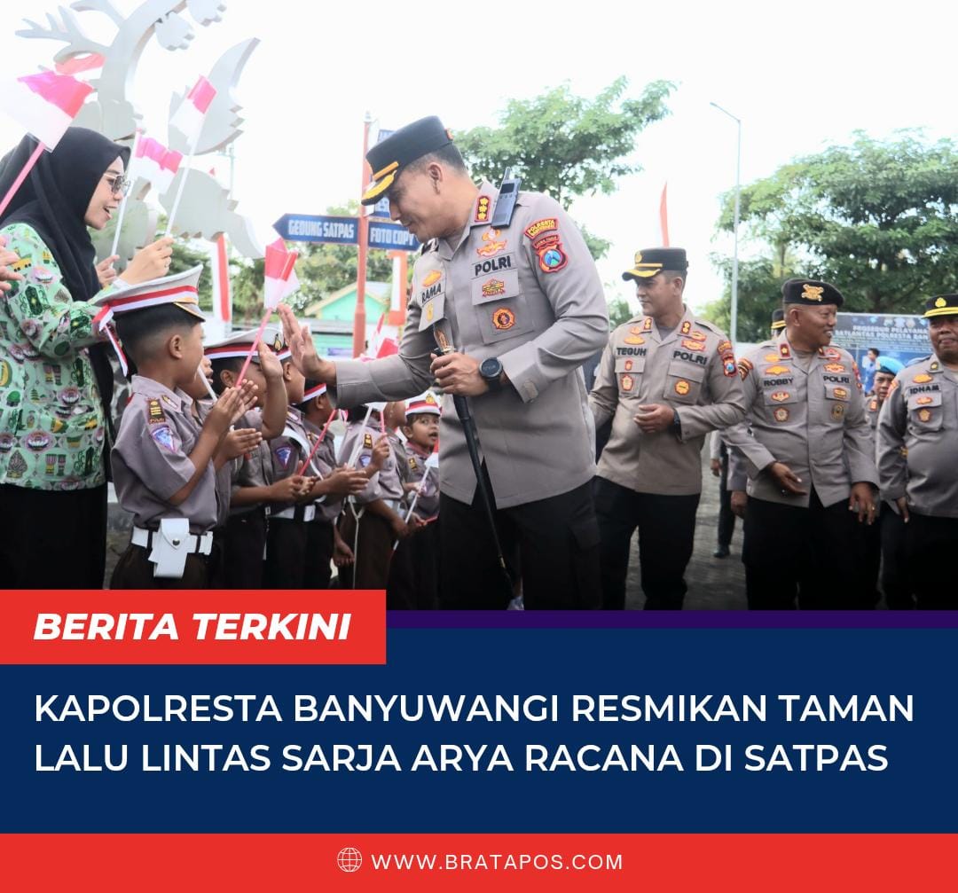 Kapolresta Banyuwangi Resmikan Taman Lalu Lintas Sarja Arya Racana di Satpas