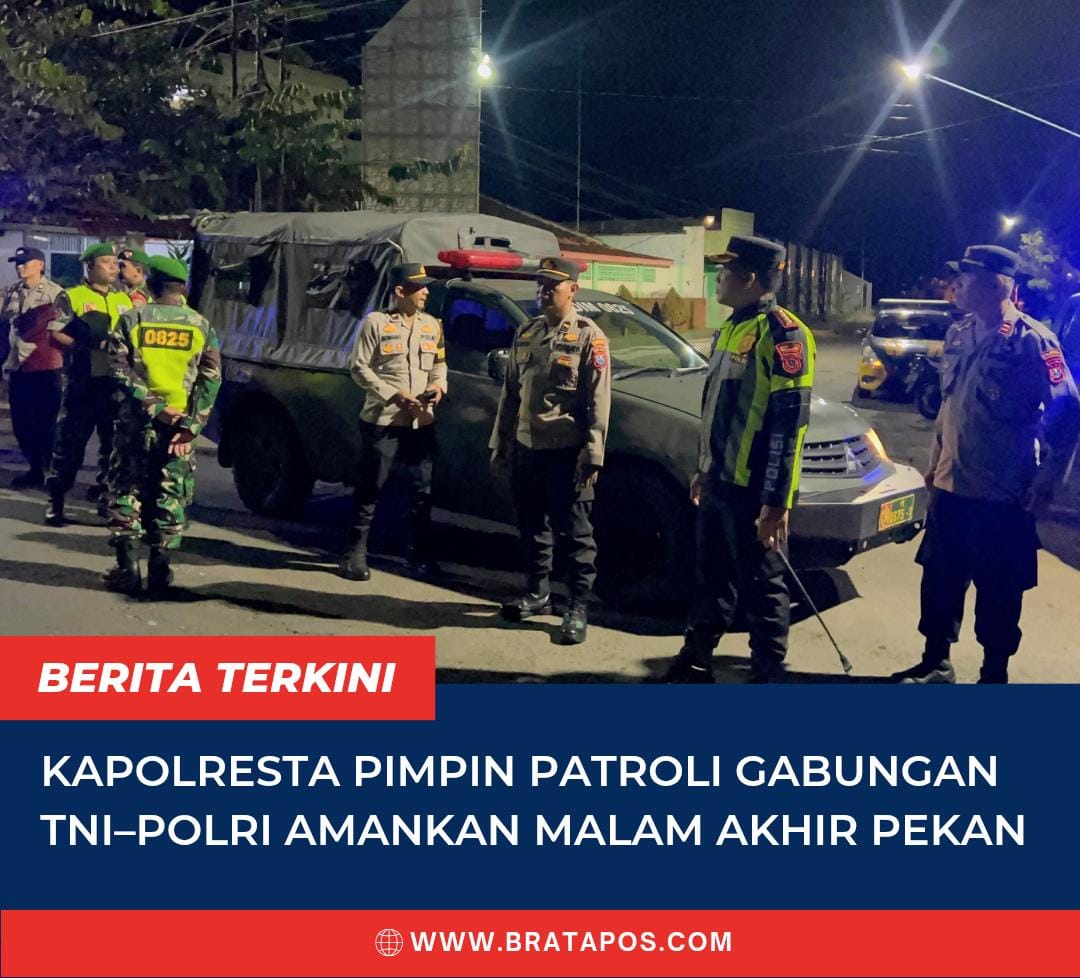 Kapolresta Pimpin Patroli Gabungan TNI–Polri Amankan Malam Akhir Pekan