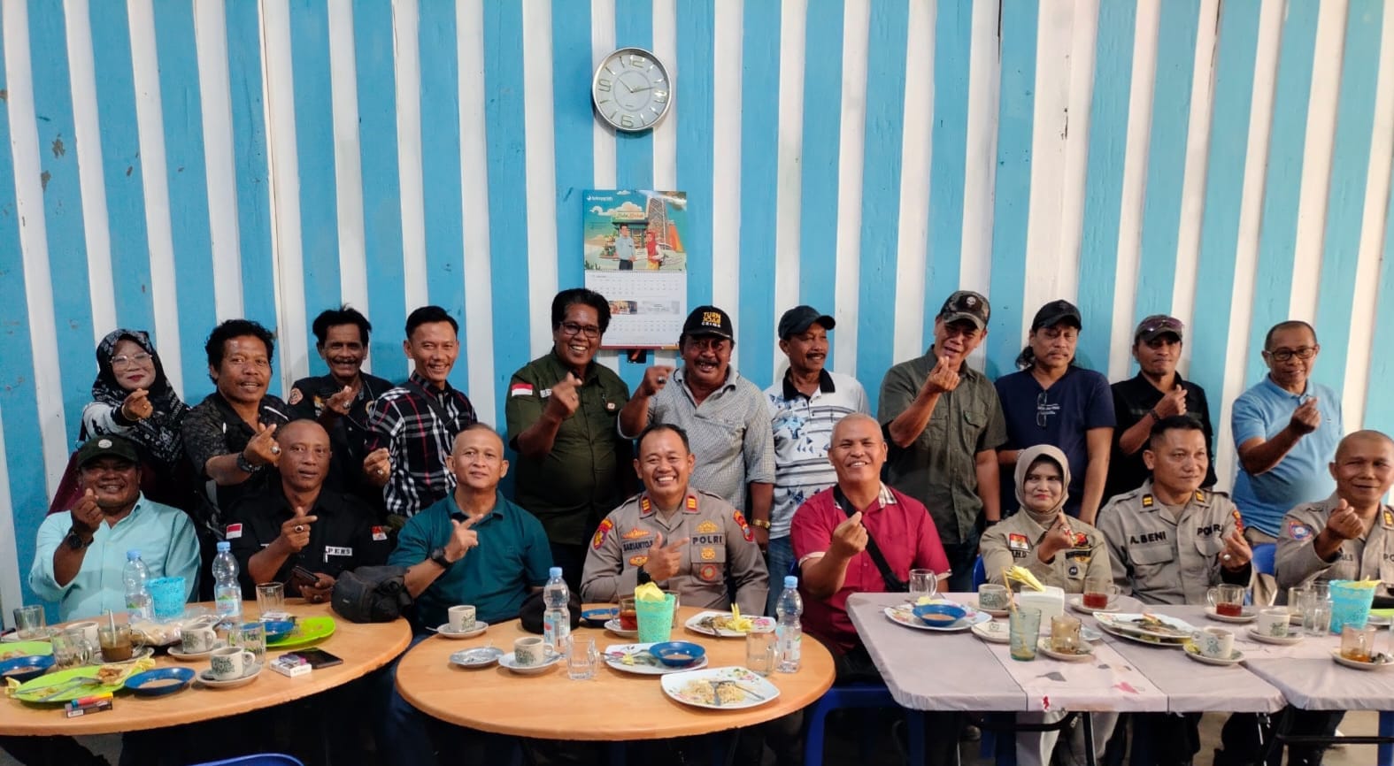 Kapolsek Kundur AKP Sarianto SH Jalin Silaturahmi Bersama Wartawan Kundur