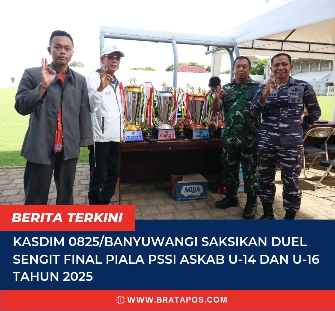 Kasdim 0825/Banyuwangi Saksikan Duel Sengit Final Piala PSSI Askab U-14 dan U-16 Tahun 2025