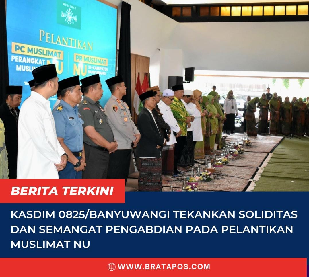 Kasdim 0825/Banyuwangi Tekankan Soliditas dan Semangat Pengabdian pada Pelantikan Muslimat NU