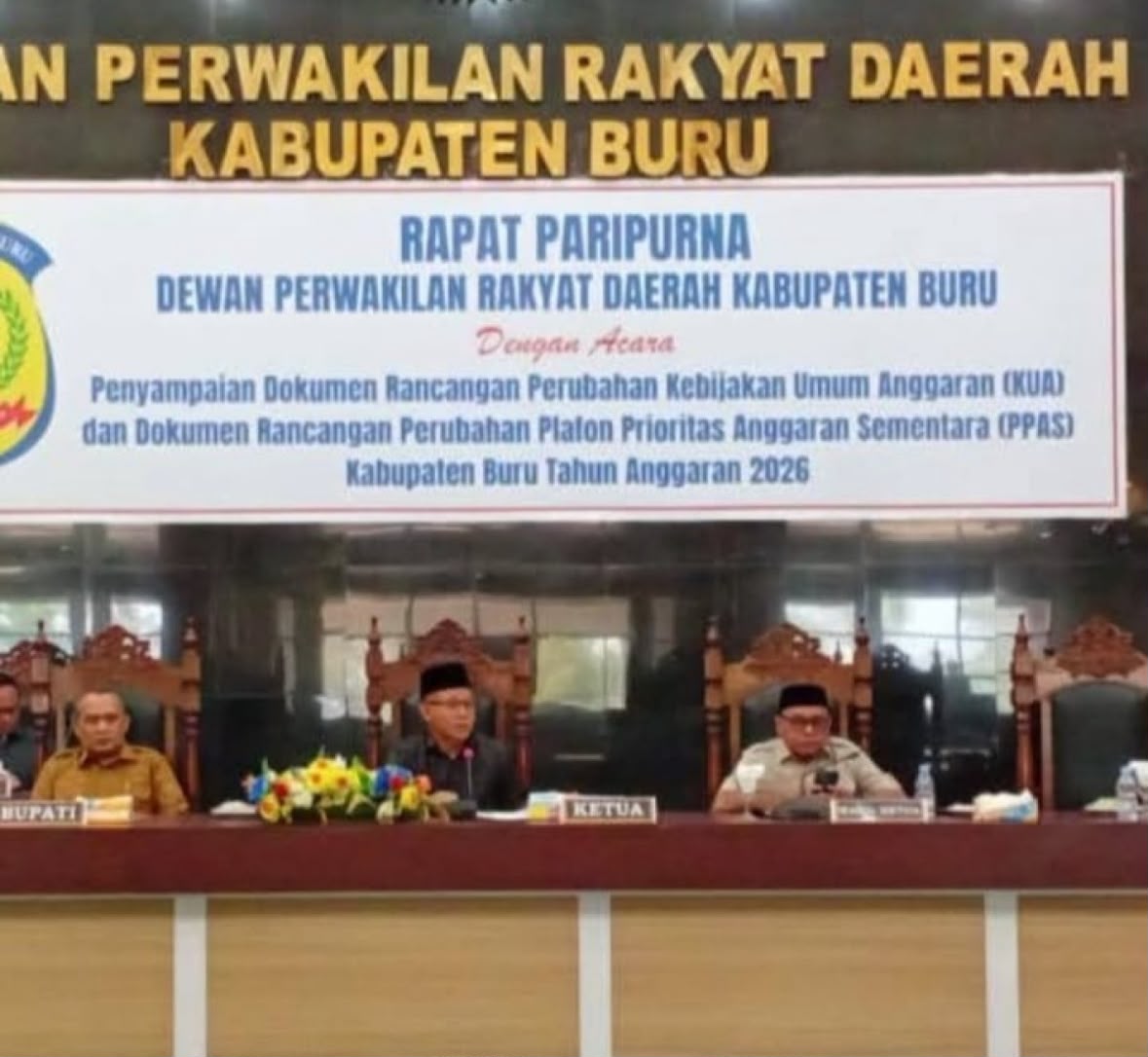 Ketua DPRD Buru Pimpin Rapat KUA PPAS Tahun Anggaran 2026