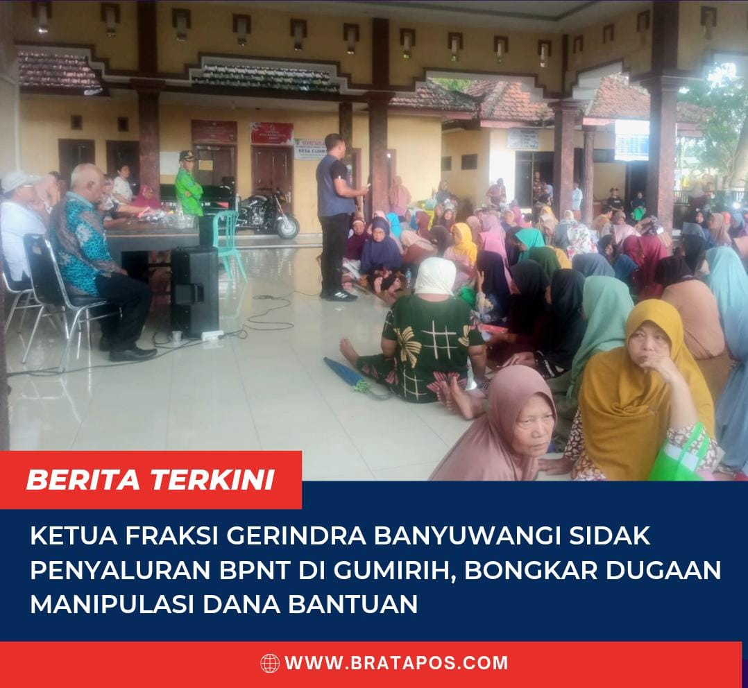 Ketua Fraksi Gerindra Banyuwangi SIDAK Penyaluran BPNT di Gumirih, Bongkar Dugaan Manipulasi Dana Bantuan