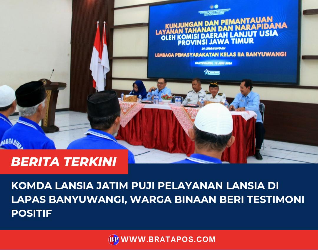 Komda Lansia Jatim Puji Pelayanan Lansia di Lapas Banyuwangi, Warga Binaan Beri Testimoni Positif