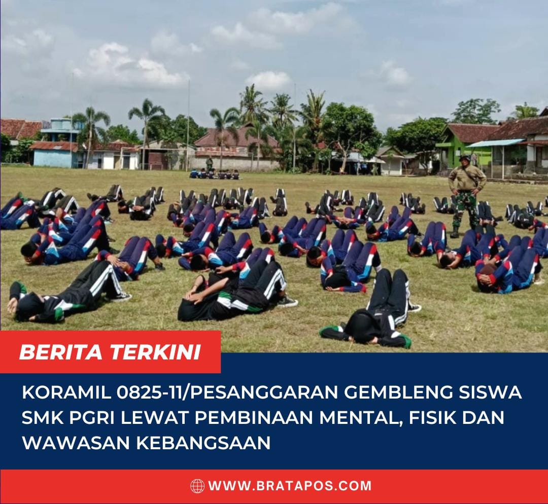 Koramil 0825/11 Pesanggaran Gembleng Siswa SMK PGRI Lewat Pembinaan Mental, Fisik dan Wawasan Kebangsaan