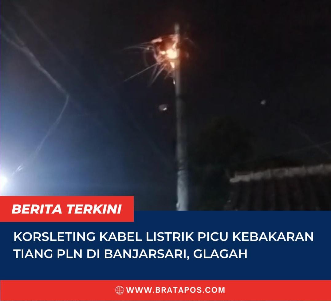 Korsleting Kabel Listrik Picu Kebakaran Tiang PLN di Banjarsari, Glagah