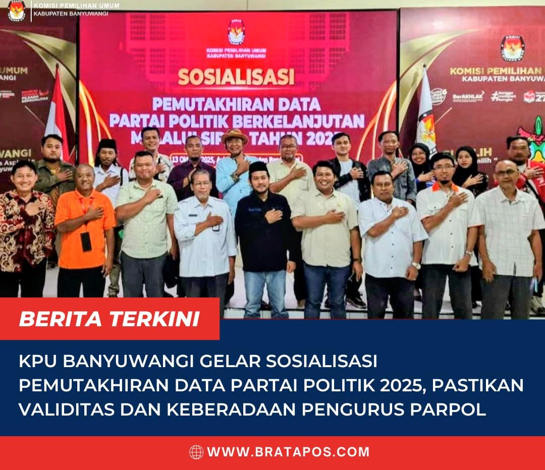 KPU Banyuwangi Gelar Sosialisasi Pemutakhiran Data Partai Politik 2025, Pastikan Validitas dan Keberadaan Pengurus Parpol