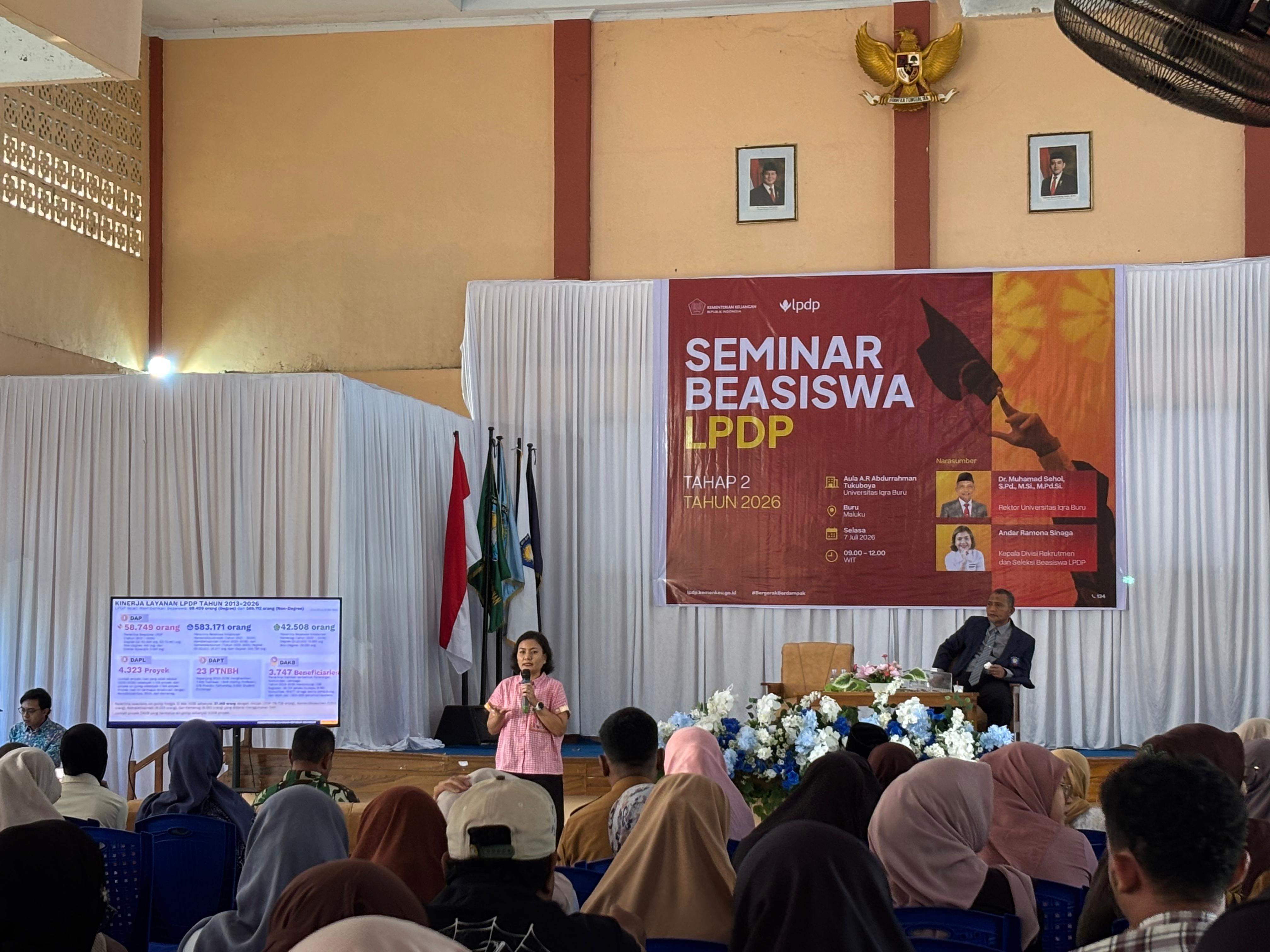 LPDP Buka Peluang di Universitas Iqra Buru’Menuju Indonesia Emas 2045