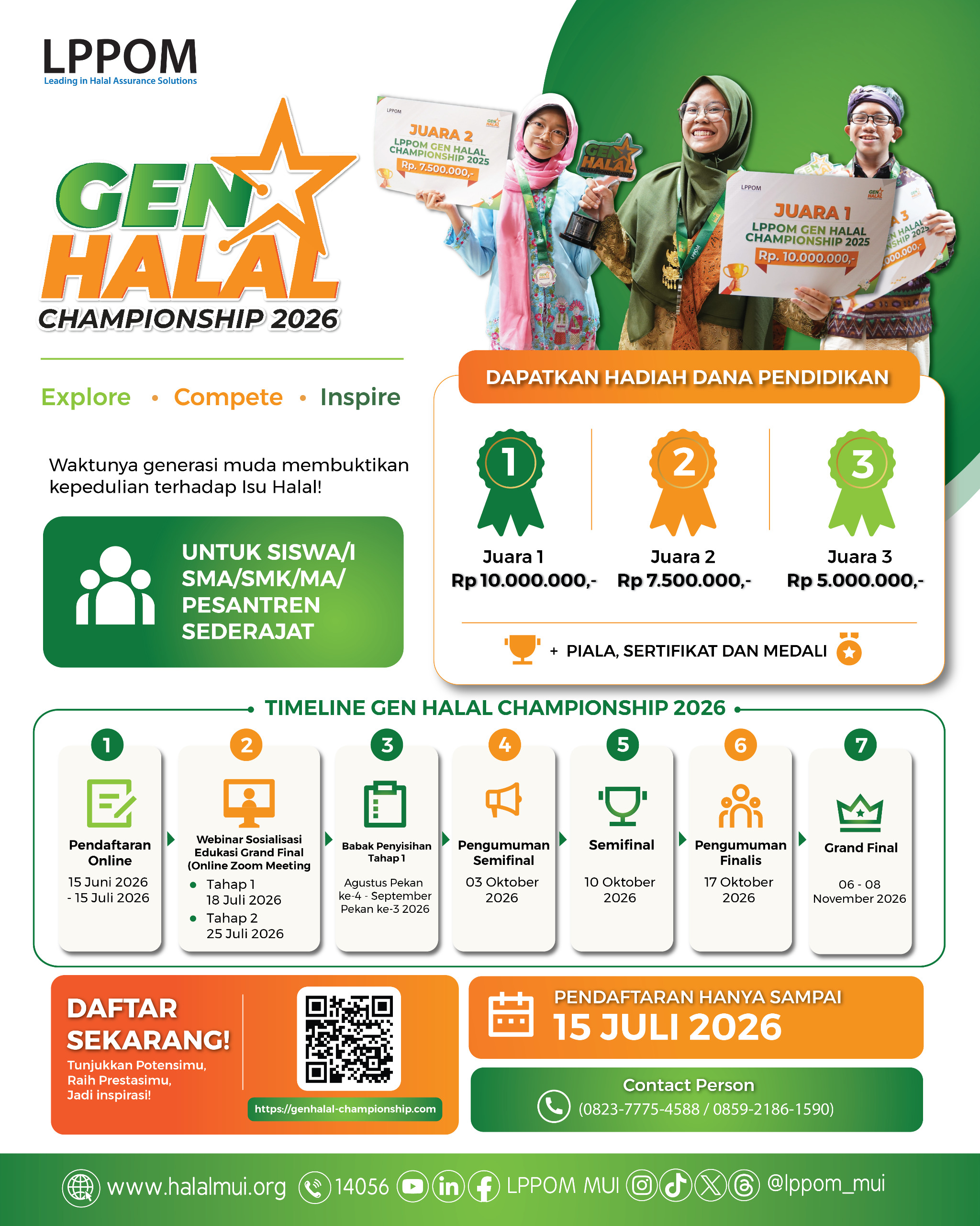 LPH LPPOM Samarinda Ajak Generasi Muda Ikuti Kompetisi Nasional Halal Championship 2026