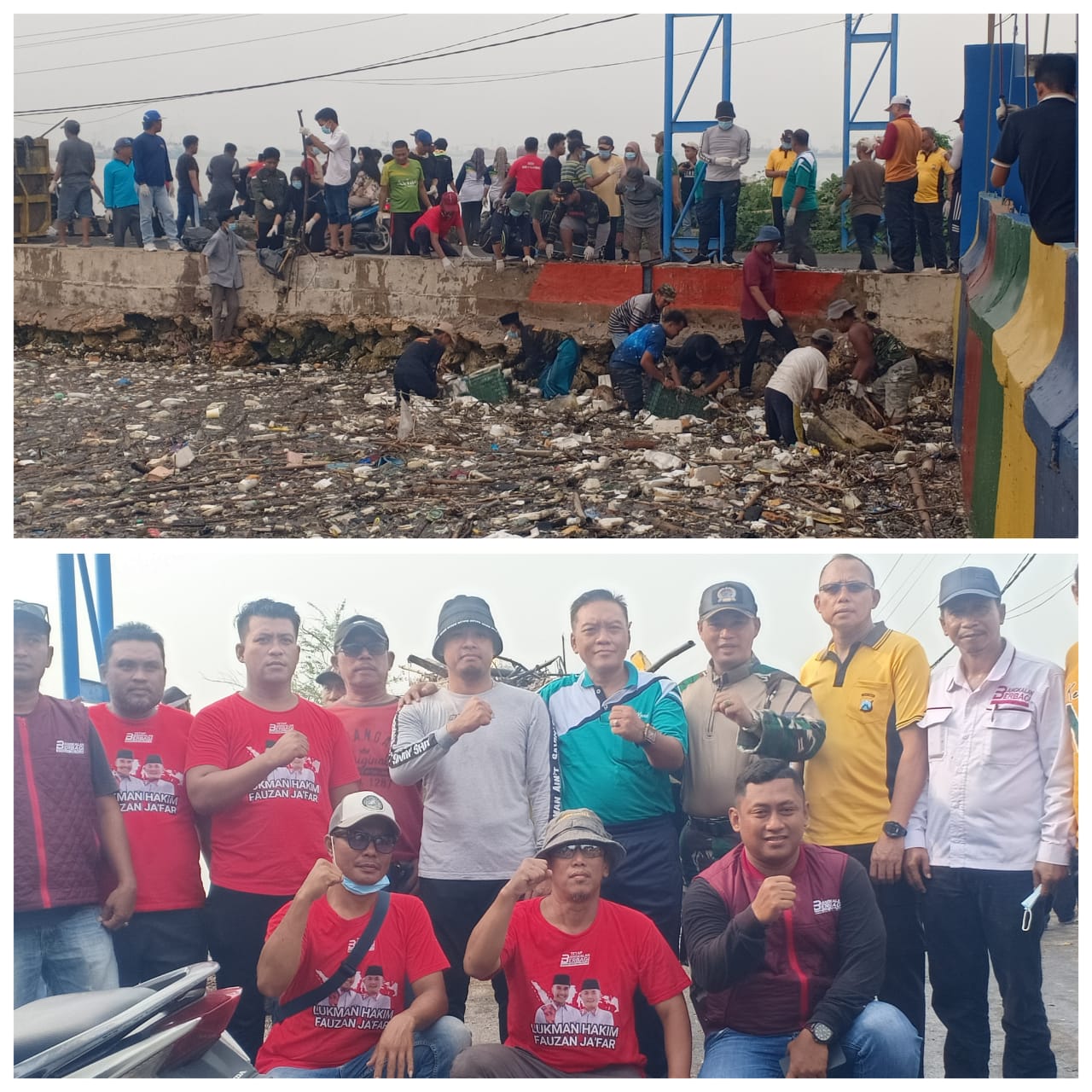 Mahasiswa UTM Bersama Lintas Organisasi Gelar Aksi Bersih Pantai Kamal