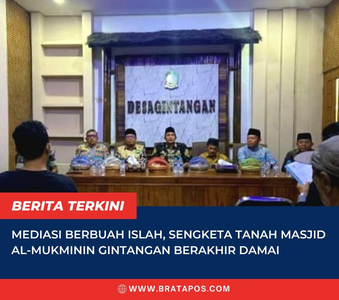 Mediasi Berbuah Islah, Sengketa Tanah Masjid Al-Mukminin Gintangan Berakhir Damai