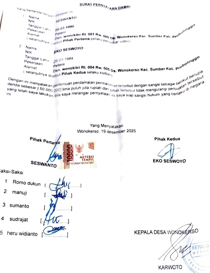 Mediasi Disorot: Dugaan Pemaksaan dan Penyalahgunaan Wewenang di Balai Desa