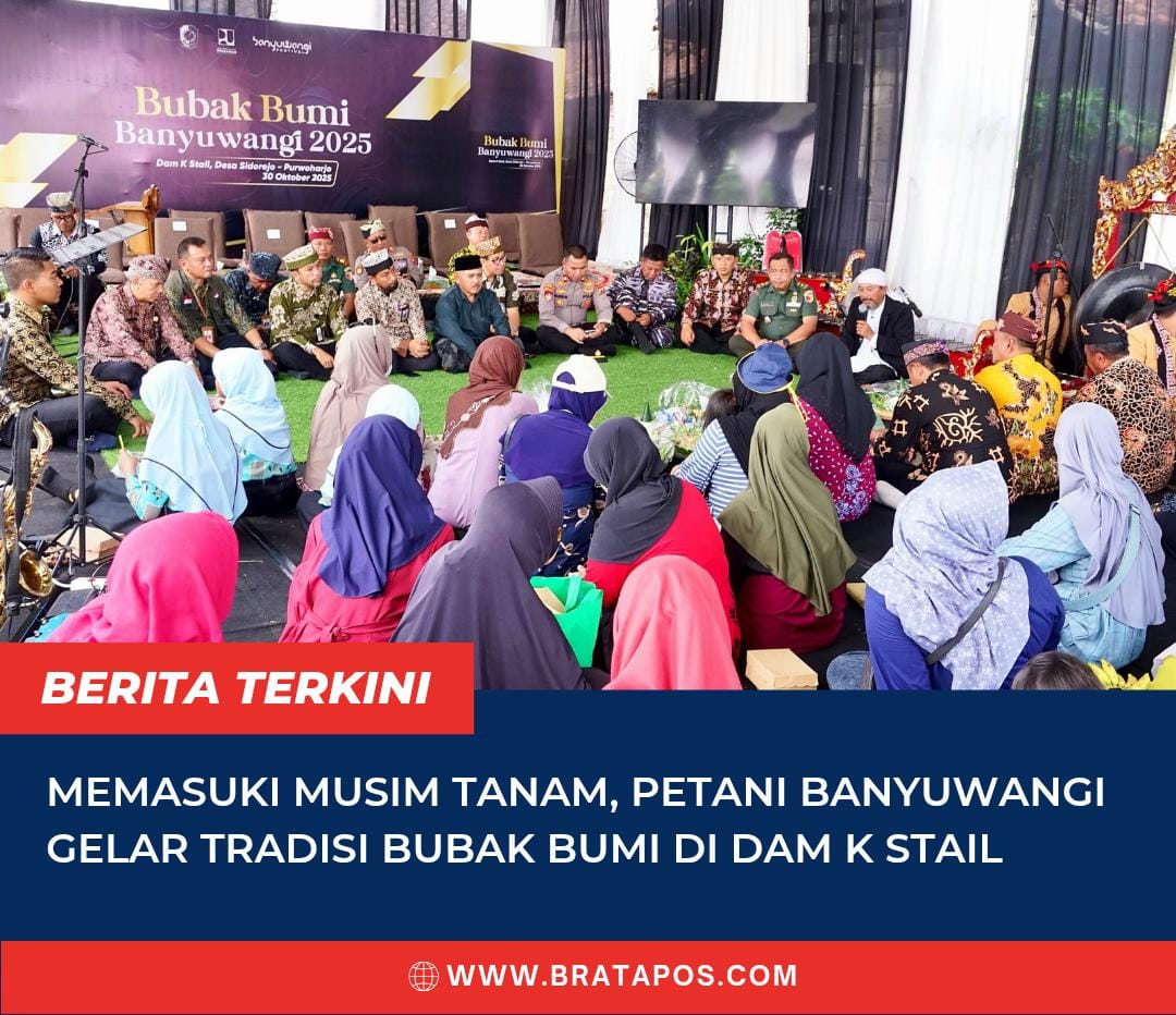 Memasuki Musim Tanam, Petani Banyuwangi Gelar Tradisi Bubak Bumi di Dam K Stail