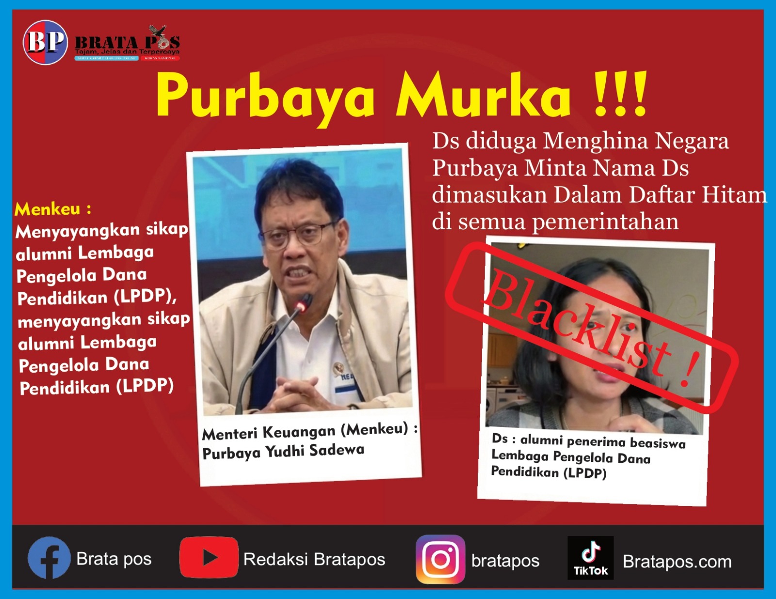 Menkeu Purbaya Yudhi Sadewa Pertimbangkan Sanksi bagi Suami Alumnus LPDP